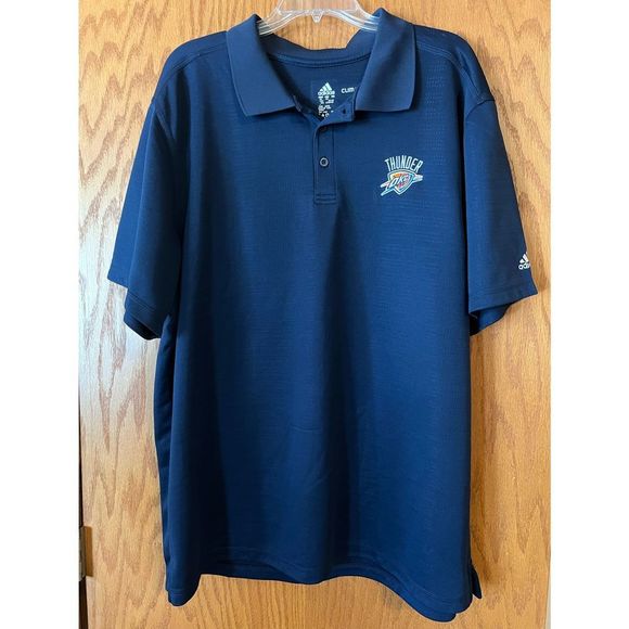 adidas Other - OKC Thunder Adidas Climalite Polo shirt short sleeved shirt Blue Oklahoma City